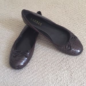 Lauren Ralph Lauren Python Ballet Flat